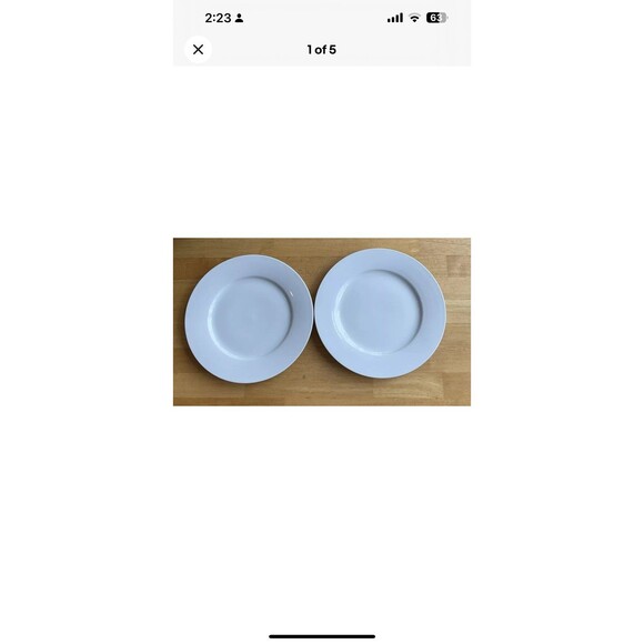 Ralph Lauren Club Porcelain Dinner Plates Solid White 11" Set of 2 EUC - Picture 1 of 5